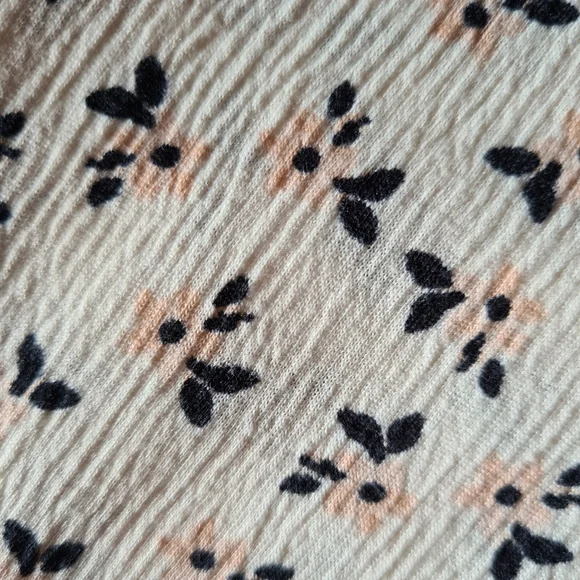 Cotton On M Ivory Floral Long Sleeve Square Neckline Mini Dress - Picture 10 of 14